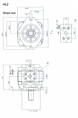 HL2 Одиночный шестеренный насос