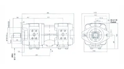 HL11 Сдвоенный шестеренный насос