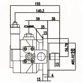 Регулируемый пластинчатый гидронасос среднего давления