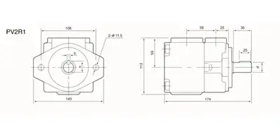 Нерегулируемый пластинчатый гидронасос высокого давления
