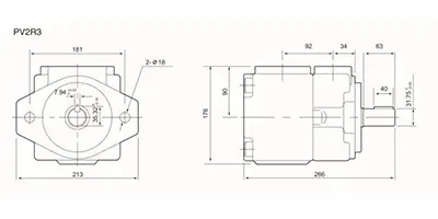 Нерегулируемый пластинчатый гидронасос высокого давления