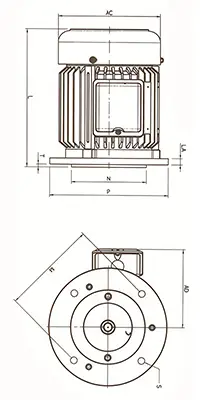 Горизонтальный электродвигатель HSL